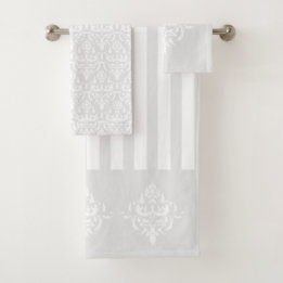 Elegante patrón de Damasco elegante y gris claro a