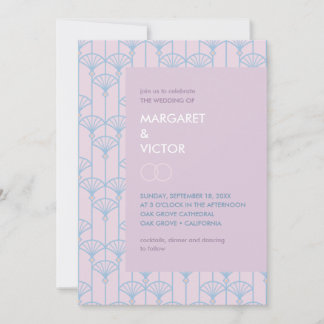 Elegante patrón de Ikat Invitación a la boda