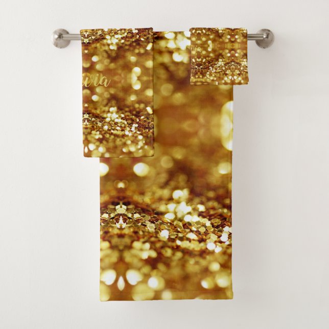 Elegante patrón dorado con nombre (In situ)
