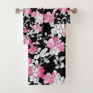 Elegante patrón floral blanco rosado Rubor