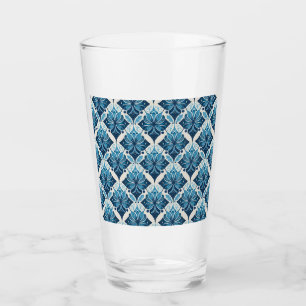 Elegante patrón floral de Boho en azul