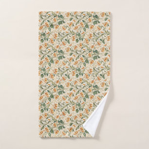 Elegante Patrón Floral de Lirio Naranja Vintage