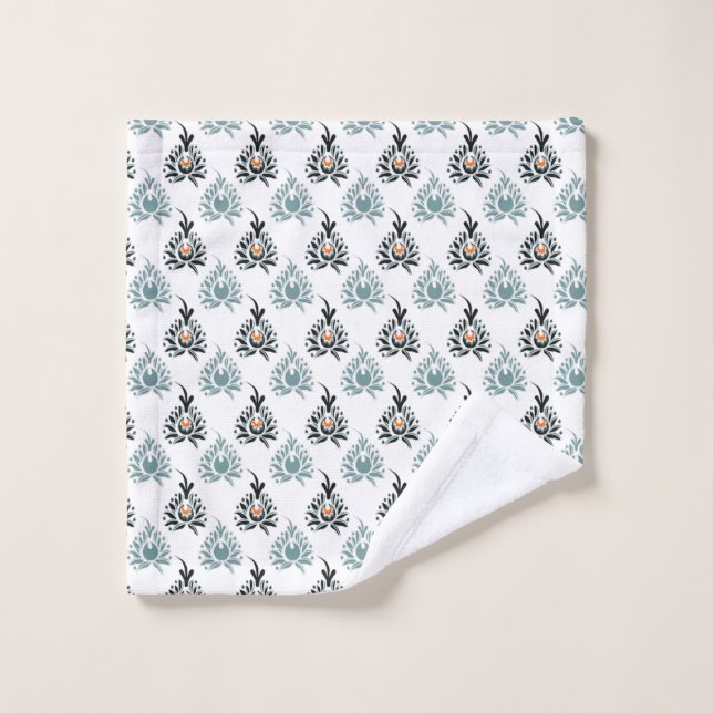 Elegante patrón floral de rosa azul (Toallita)