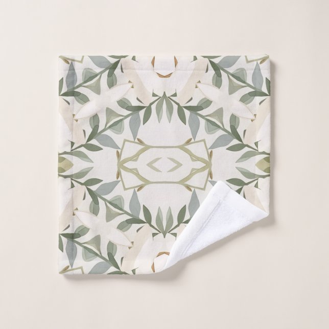 Elegante patrón floral neutral (Toallita)