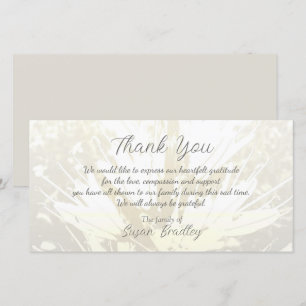 Elegante Patrón Floral Simpatía Gracias tarjeta P 