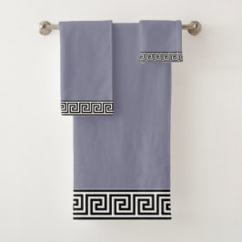 Elegante patrón griego sobre gris plata romano