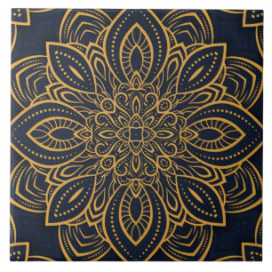 elegante patrón oro negro azulejo cerámica