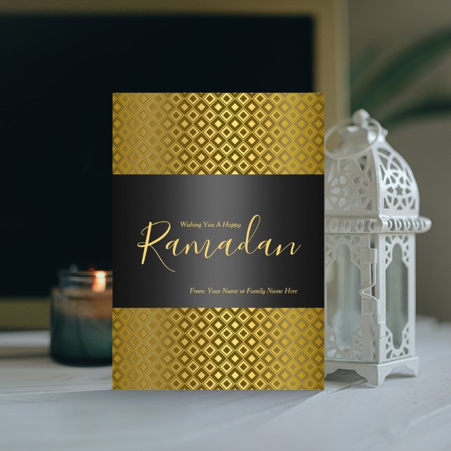 Elegante patrón Rhombus Tarjeta de saludo de Ramad (Subido por el creador)