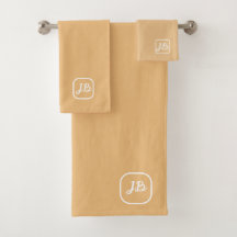 Elegante Peach Soft Monogramado Personalizado