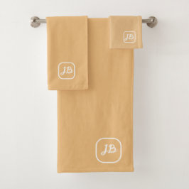 Elegante Peach Soft Monogramado Personalizado