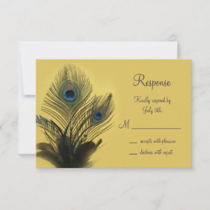 Elegante Peacock RSVP (amarillo)