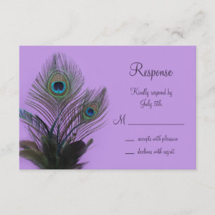 Elegante Peacock RSVP (púrpura)