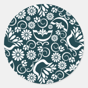 Elegante Pegatina blanco y negro