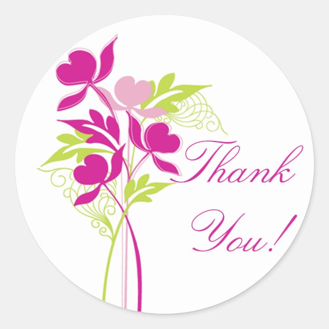 Elegante Pegatina de ducha de novias rosa y verde (Anverso)