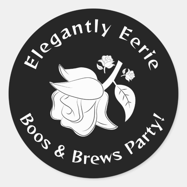 Elegante Pegatina de Eerie Halloween (Anverso)