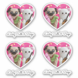 Elegante Pegatina de foto de corazón Minimalista s