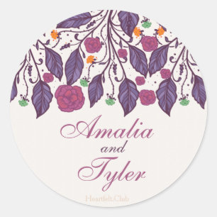 Elegante Pegatina de hojas