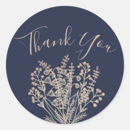 Elegante Pegatina de la Marina y el Oro