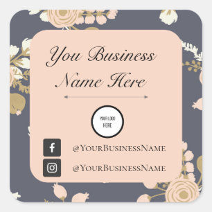 Elegante Pegatina de Marketing Empresarial