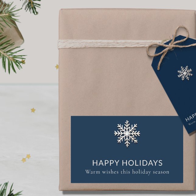 Elegante Pegatina de vacaciones con copos de nieve (Subido por el creador)