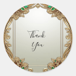 Elegante Pegatina del Ornato de Oro