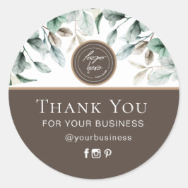 Elegante pegatina floral acuático