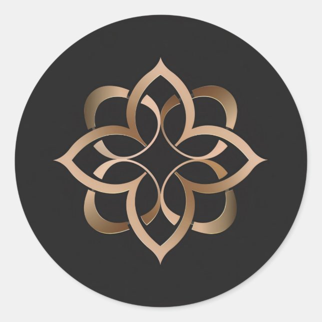 Elegante Pegatina Gold Mandala (Anverso)