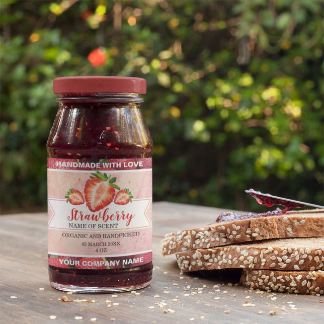 Elegante Pegatina Redondo Clásico de Fresas (Subido por el creador)