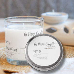 Elegante pegatina redondo Minimalista negro y blan