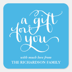 ELEGANTE PEGATINAS DE ETIQUETAS DE REGALO DE ESCRI