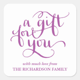 ELEGANTE PEGATINAS DE ETIQUETAS DE REGALO DE ESCRI