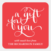 ELEGANTE PEGATINAS DE ETIQUETAS DE REGALO DE ESCRI