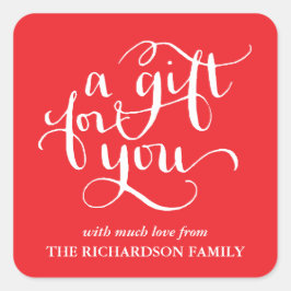 ELEGANTE PEGATINAS DE ETIQUETAS DE REGALO DE ESCRI