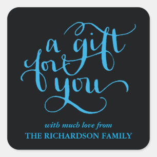 ELEGANTE PEGATINAS DE ETIQUETAS DE REGALO DE ESCRI