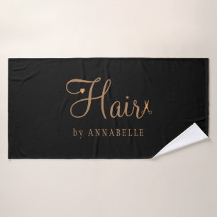 Elegante peluquero personalizado nombre dorado neg
