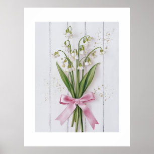 Elegante Peony Bouquet Watercolor Pared Arte y Pos