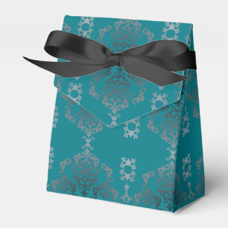 Elegante pergamino azul Verde azulado - caja de fa