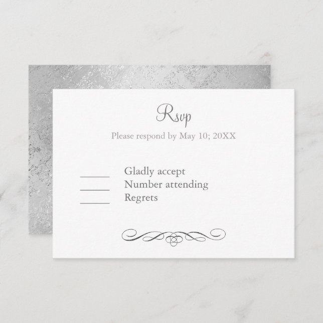 Elegante pero simple matrimonio gay Rsvp (Anverso / Reverso)