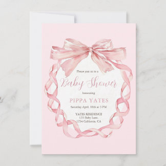 Elegante perrito de invitación Baby Shower de colo