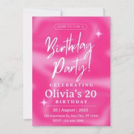 Elegante Personalizable de Invitación al Cumpleaño