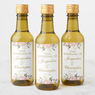 Elegante Personalizado Boda floral de oro rosa Rub