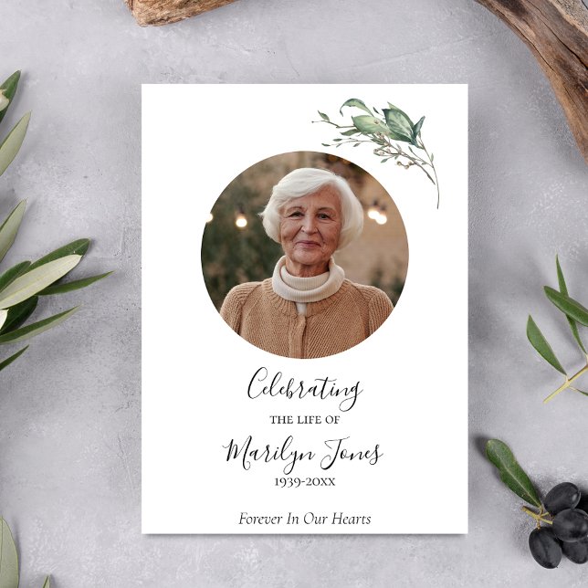Elegante Personalizado Celebración del programa de (Elegant Custom Celebration of Life Folded Program
)
