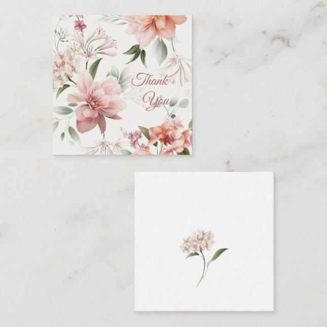 Elegante Personalizado de la tarjeta de regalo flo (Anverso / Reverso)