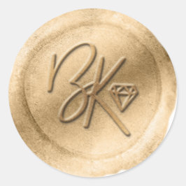 Elegante Personalizado de oro hecho falso Pegatina