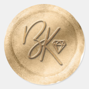 Elegante Personalizado de oro hecho falso Pegatina