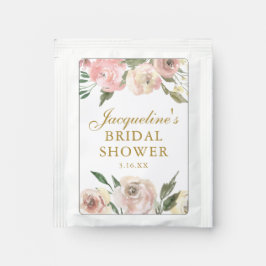 Elegante Personalizado floral rosa ducha de novias