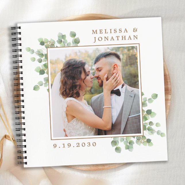 Elegante Personalizado foto Boda de verde libro de (Subido por el creador)