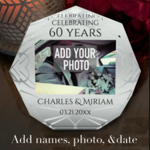 Elegante Personalizado foto regalo del 60 aniversa