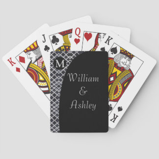 Elegante Personalizado Monogramado Jugando Cartas
