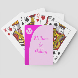 Elegante Personalizado Monogramado Jugando Cartas